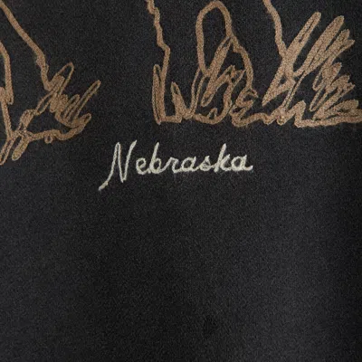 Abercrombie & Fitch Western Graphic Crew Sweatshirt In Black