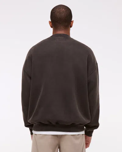 Abercrombie & Fitch Western Graphic Crew Sweatshirt In Black