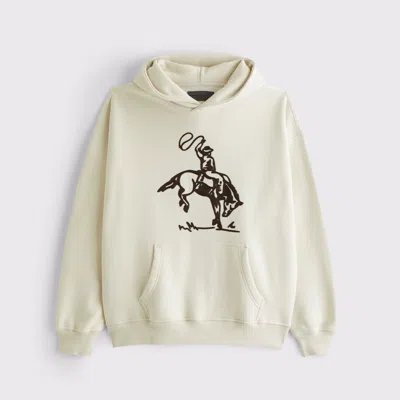 Abercrombie & Fitch Cowboy Graphic Essential Popover Hoodie In Neutral