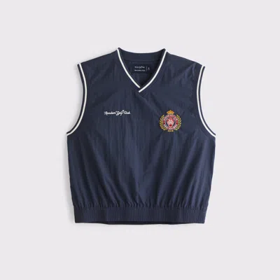 Abercrombie & Fitch Random Golf Club Nylon Vest In Blue