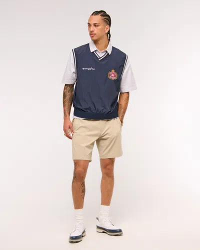 Abercrombie & Fitch Random Golf Club Nylon Vest In Blue