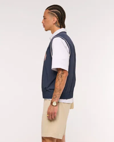 Abercrombie & Fitch Random Golf Club Nylon Vest In Blue