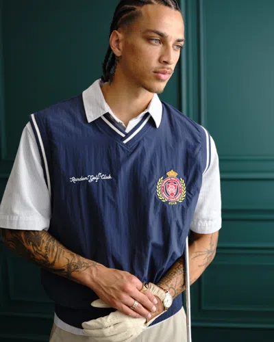 Abercrombie & Fitch Random Golf Club Nylon Vest In Blue