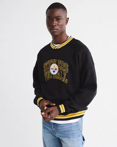 Abercrombie & Fitch Pittsburgh Steelers Graphic Crew Sweatshirt In Multi