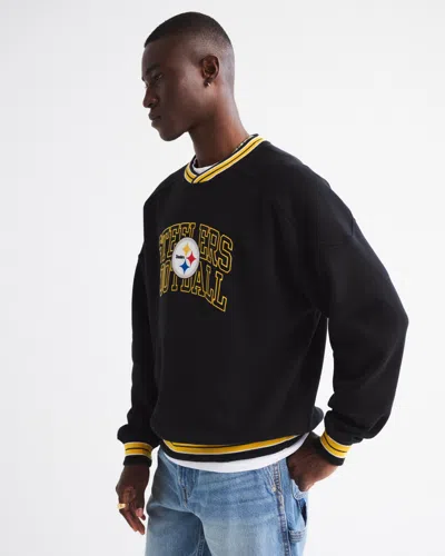Abercrombie & Fitch Pittsburgh Steelers Graphic Crew Sweatshirt In Multi