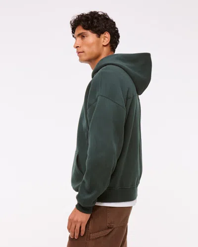 Abercrombie & Fitch Essential Popover Hoodie In Green
