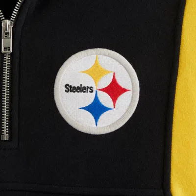 Abercrombie & Fitch Pittsburgh Steelers Half-zip Sweatshirt In Black