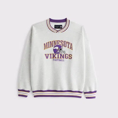 Abercrombie & Fitch Minnesota Vikings Graphic Crew Sweatshirt In Multi