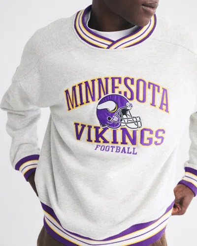 Abercrombie & Fitch Minnesota Vikings Graphic Crew Sweatshirt In Multi