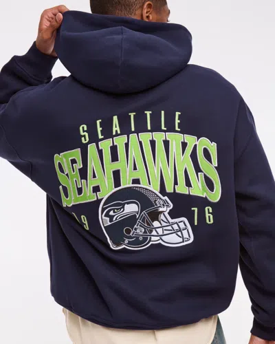 Abercrombie & Fitch Seattle Seahawks Graphic Popover Hoodie In Multi