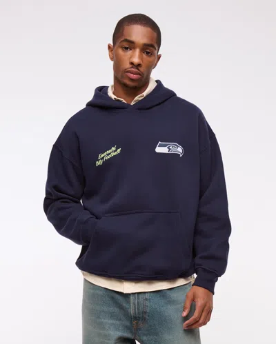Abercrombie & Fitch Seattle Seahawks Graphic Popover Hoodie In Multi