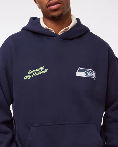 Abercrombie & Fitch Seattle Seahawks Graphic Popover Hoodie In Multi