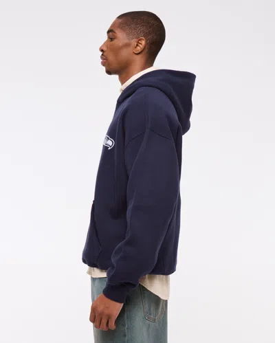 Abercrombie & Fitch Seattle Seahawks Graphic Popover Hoodie In Multi