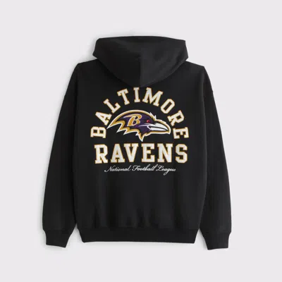 Abercrombie & Fitch Baltimore Ravens Graphic Popover Hoodie In Multi