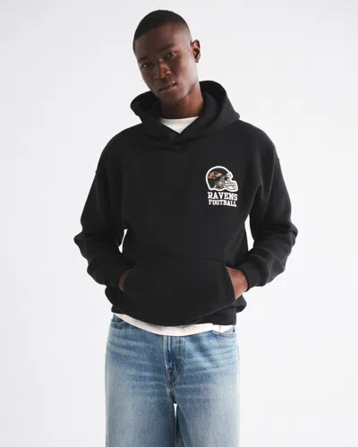 Abercrombie & Fitch Baltimore Ravens Graphic Popover Hoodie In Multi