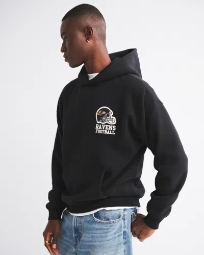 Abercrombie & Fitch Baltimore Ravens Graphic Popover Hoodie In Multi
