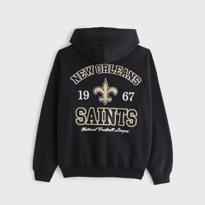 Abercrombie & Fitch New Orleans Saints Graphic Popover Hoodie In Animal Print
