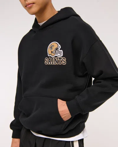 Abercrombie & Fitch New Orleans Saints Graphic Popover Hoodie In Animal Print