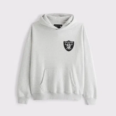 Abercrombie & Fitch Las Vegas Raiders Graphic Popover Hoodie In Gray