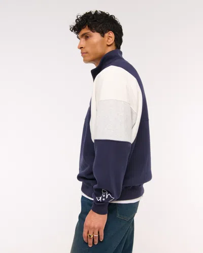 Abercrombie & Fitch Seattle Seahawks Half-zip Sweatshirt In Multi