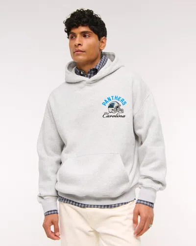 Abercrombie & Fitch Carolina Panthers Graphic Popover Hoodie In Brown
