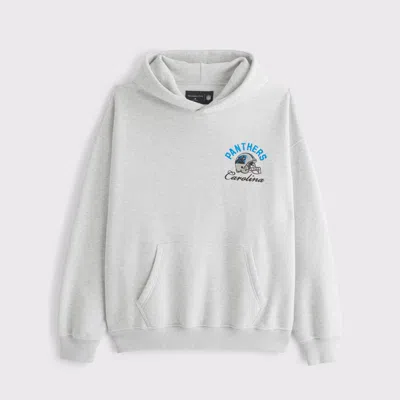 Abercrombie & Fitch Carolina Panthers Graphic Popover Hoodie In Brown