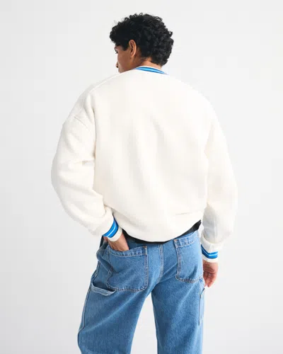 Abercrombie & Fitch Detroit Lions Graphic Crew Sweatshirt In Burgundy