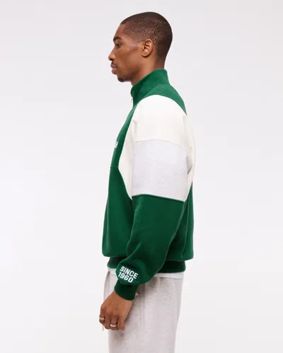 Abercrombie & Fitch New York Jets Half-zip Sweatshirt In Brown