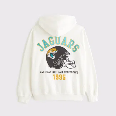 Abercrombie & Fitch Jacksonville Jaguars Graphic Popover Hoodie In White