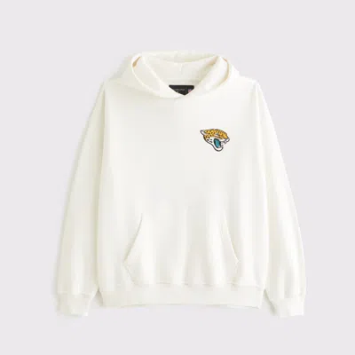 Abercrombie & Fitch Jacksonville Jaguars Graphic Popover Hoodie In White