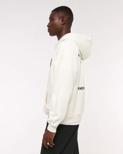 Abercrombie & Fitch Jacksonville Jaguars Graphic Popover Hoodie In White