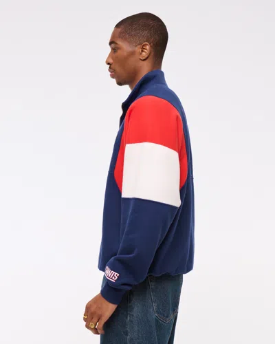 Abercrombie & Fitch New York Giants Half-zip Sweatshirt In Brown