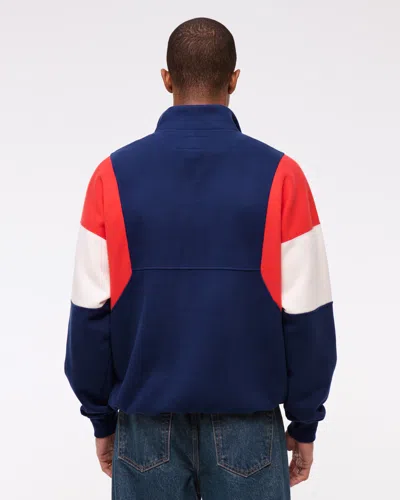 Abercrombie & Fitch New York Giants Half-zip Sweatshirt In Brown