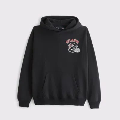 Abercrombie & Fitch Atlanta Falcons Graphic Popover Hoodie In Black