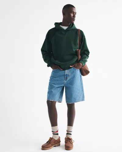 Abercrombie & Fitch Essential Popover Hoodie In Green