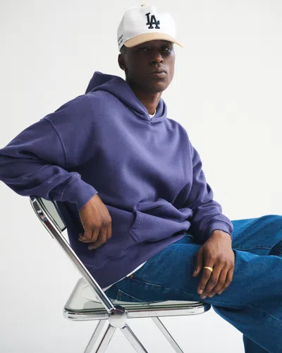 Abercrombie & Fitch Essential Popover Hoodie In Purple