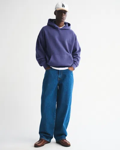 Abercrombie & Fitch Essential Popover Hoodie In Purple