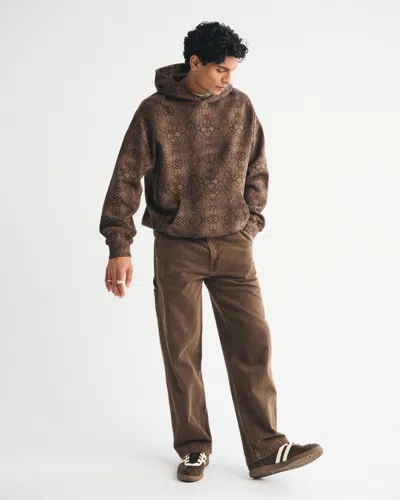 Abercrombie & Fitch Essential Popover Hoodie In Brown