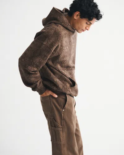 Abercrombie & Fitch Essential Popover Hoodie In Brown