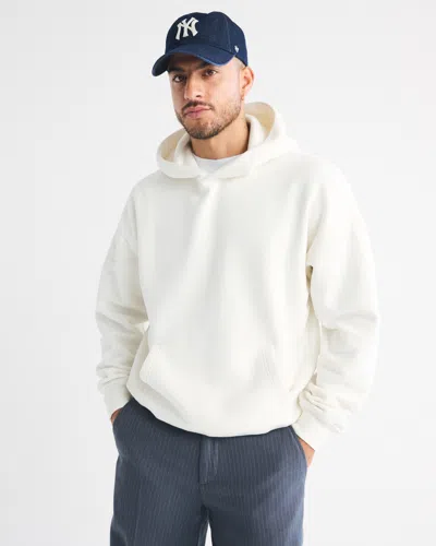 Abercrombie & Fitch Essential Popover Hoodie In White