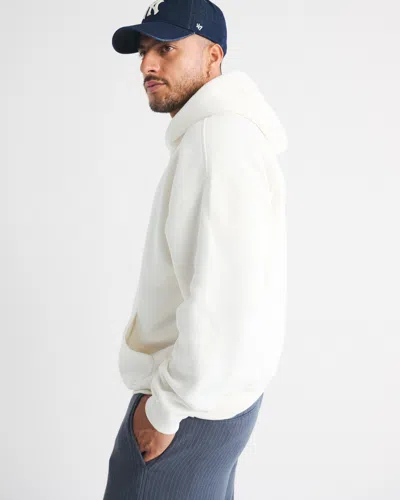 Abercrombie & Fitch Essential Popover Hoodie In White