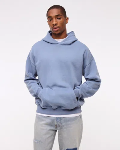 Abercrombie & Fitch Essential Popover Hoodie In Blue