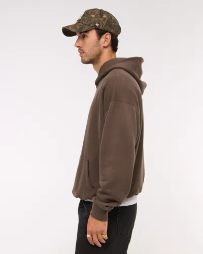 Abercrombie & Fitch Essential Popover Hoodie In Brown