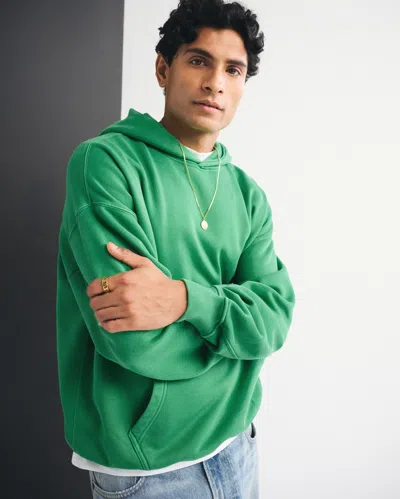 Abercrombie & Fitch Essential Popover Hoodie In Green