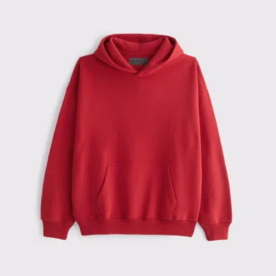 Abercrombie & Fitch Essential Popover Hoodie In Red