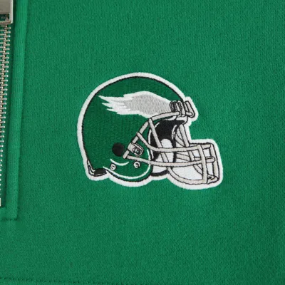 Abercrombie & Fitch Philadelphia Eagles Half-zip Sweatshirt In Green