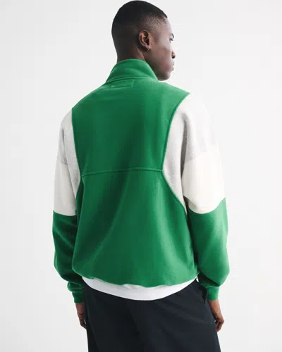 Abercrombie & Fitch Philadelphia Eagles Half-zip Sweatshirt In Green