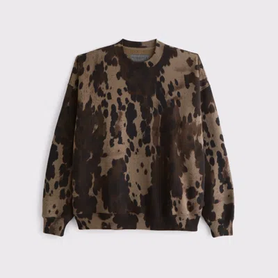 Abercrombie & Fitch Essential Crew Sweatshirt In Brown