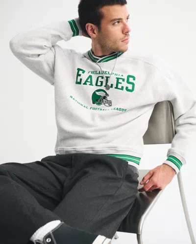 Abercrombie & Fitch Philadelphia Eagles Graphic Crew Sweatshirt In Multi