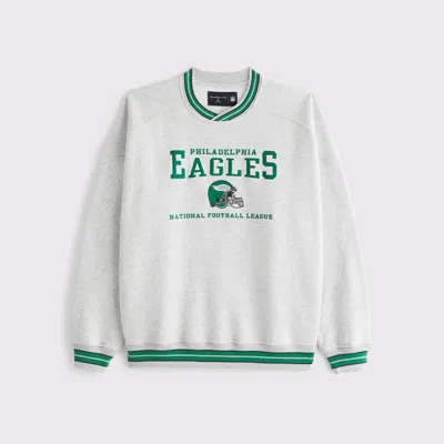 Abercrombie & Fitch Philadelphia Eagles Graphic Crew Sweatshirt In Multi